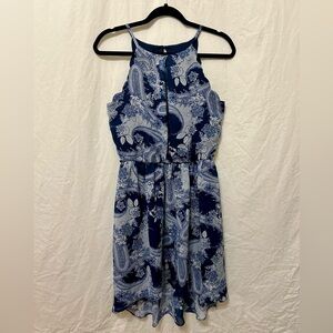 Dress Medium Halter Blue Floral IN San Fran.